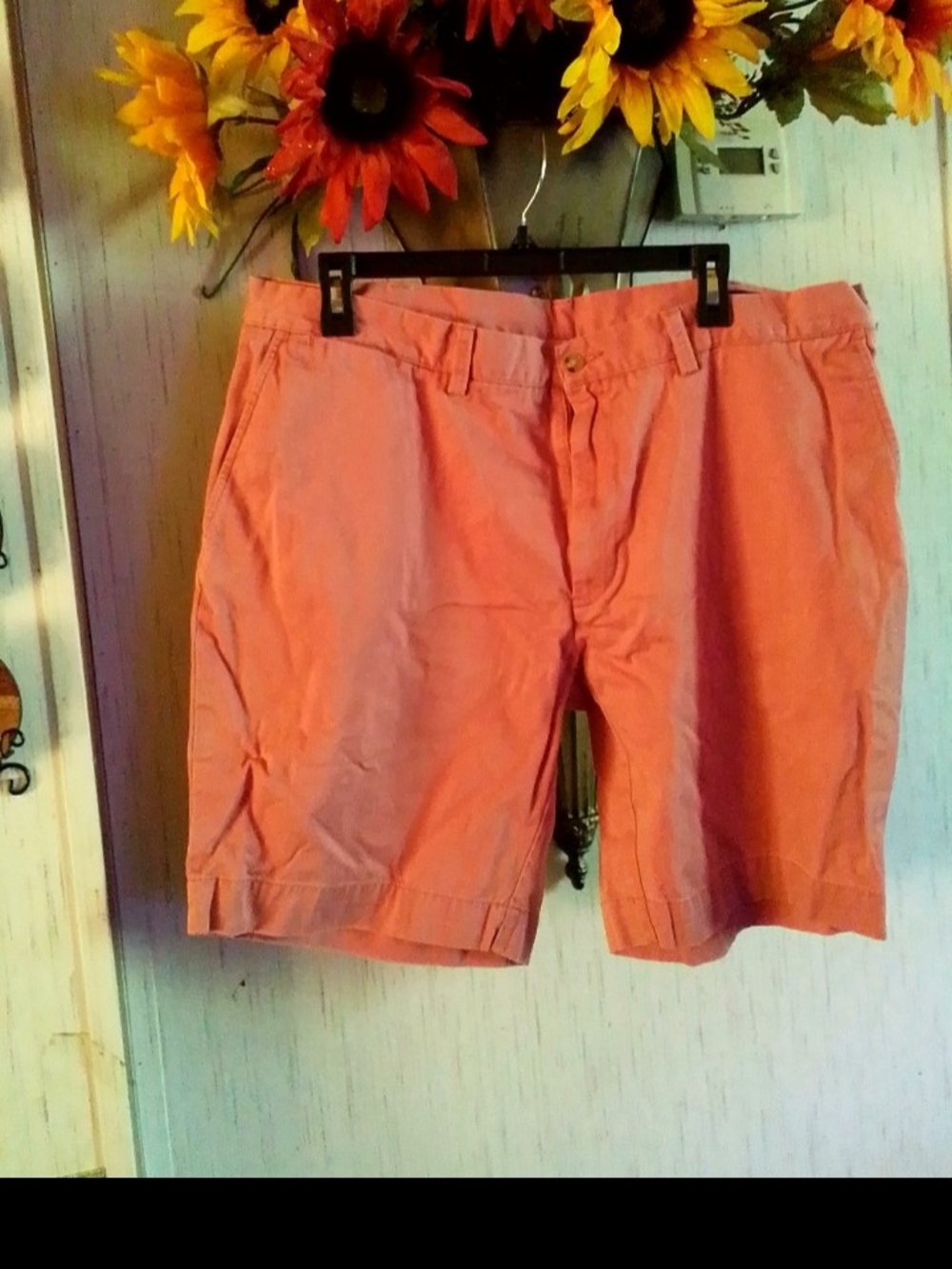 Polo by Ralph Lauren Coral Flat-Front Chino Shorts